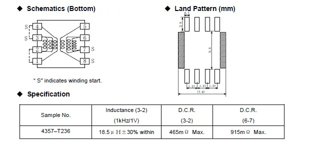 CLQ7D27 SMD 221MHZ 18.5UH multi-winding isolation transformer 3