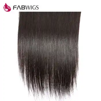 Fabwigs Brazilian Silky Straight Lace Closure with Baby Hair Bleached Knots 100% Human Remy Hair Closures Freeshipping