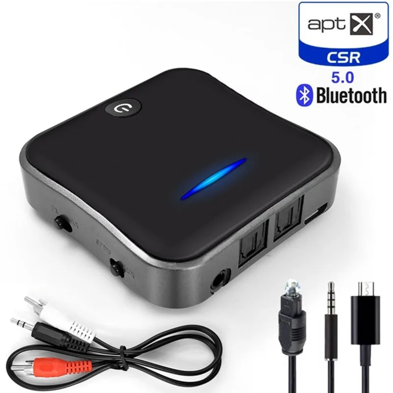 Bluetooth 5 0 Transmitter Receiver Wireless aptX HD Low Latency Audio 3 5mm Aux RCA Optical Adapter for TV Headphone Car Pair 2