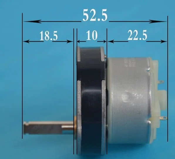40mm Diameter Gearbox 3RPM-130RPM 12V 0.06A DC Geared Motor j