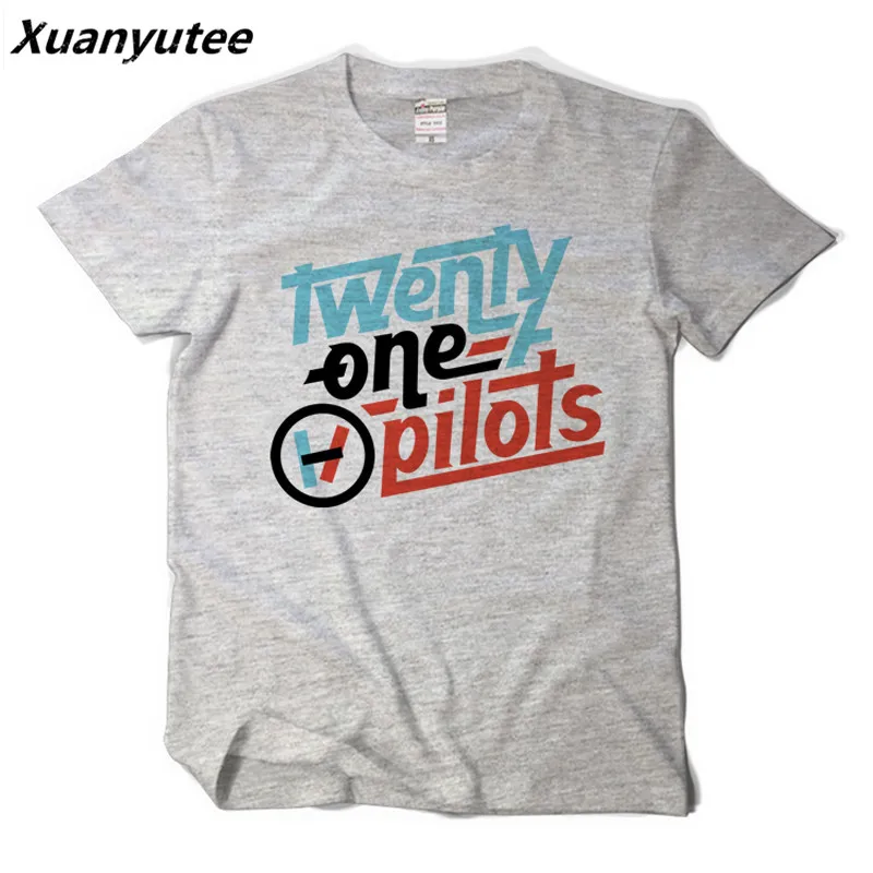 

Xuanyutee Twenty One Pilots Summer New Tee Shirt Homme Print Rock Band 3D Shirt Cotton Short Sleeved O-neck Hipster Men T-shirt