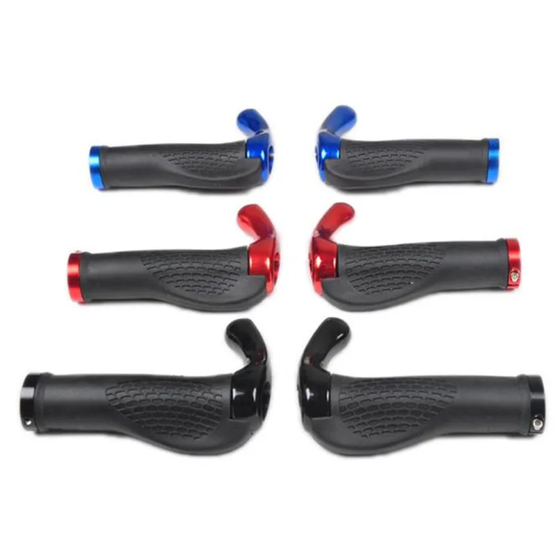 1Pair New Aluminum Bicycle HandleBar Locking Bmx Mtb Mountain Bike road Bicycle Handle Bar Grips Bicycle Accessories #4S27 (1)