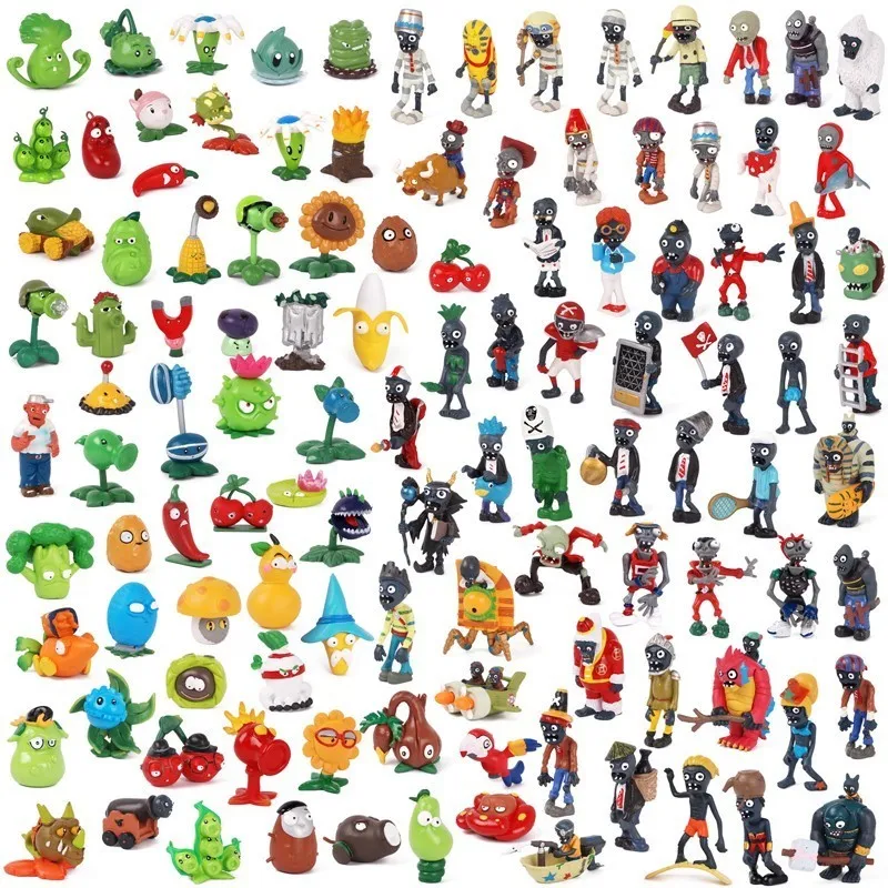 Wholesale 128Pcs/Set Plants Vs Zombies Toys PVC Collection Plants Zombies PVZ Figure Toys Dolls Models For Baby Chirstmas Gifts