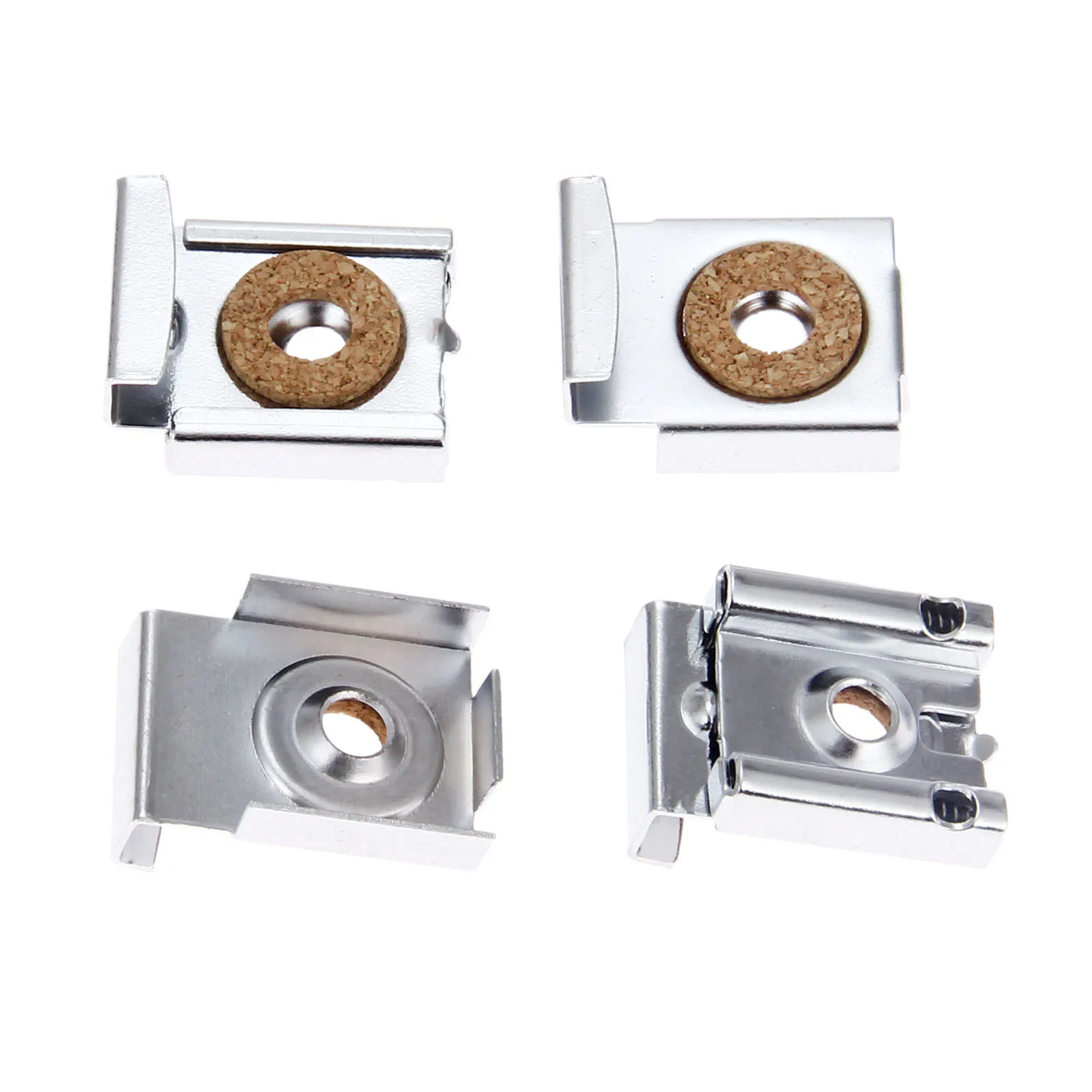 

DRELD 4Pcs/set Spring Loaded Adjustable Wall Hanging Mount Mirror Clip Brackets Set with Expansion Screws