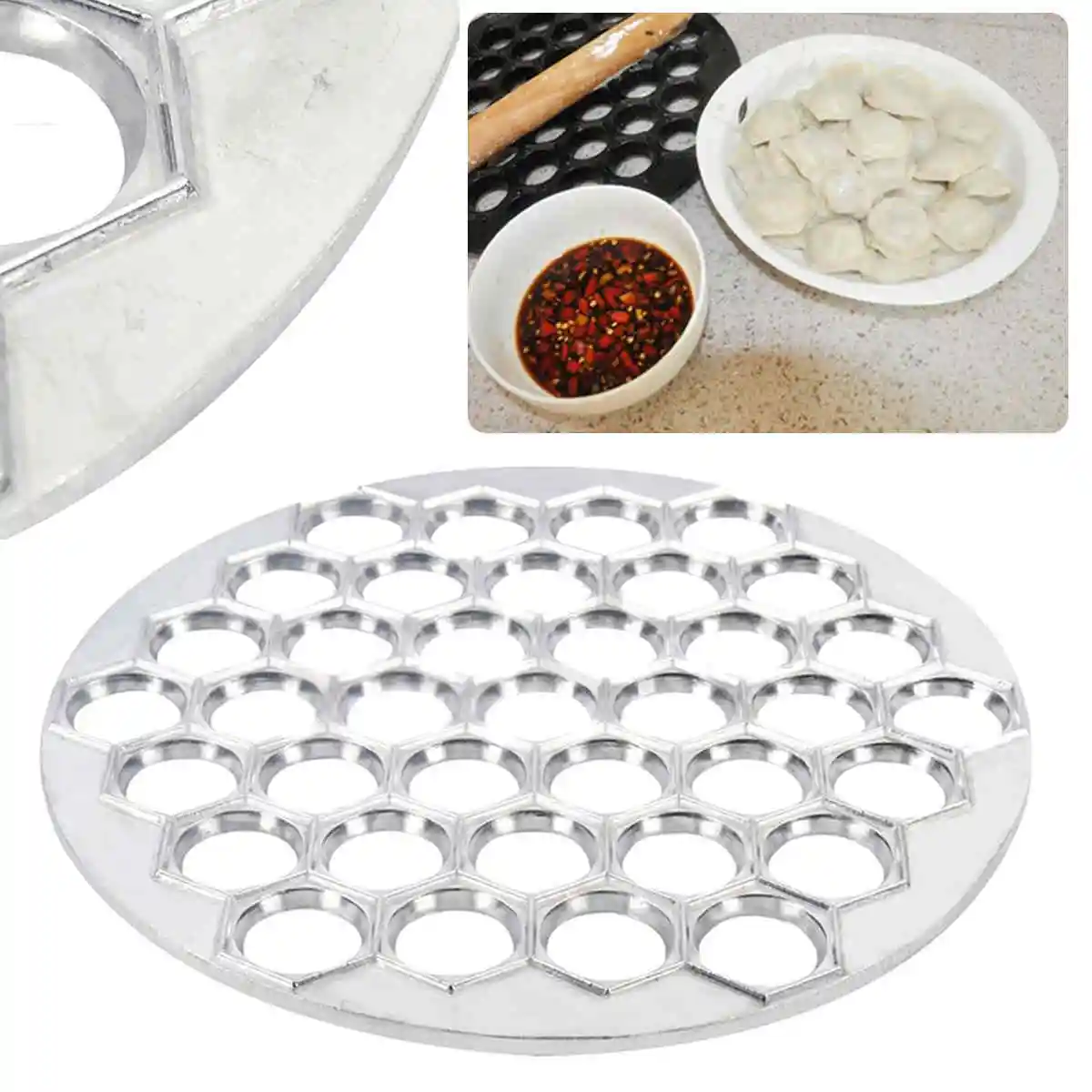 JX-LCLYL Dumpling Ravioli Pierogi Pelmeni Aluminum Mold Maker Kitchen Dough Press Cutter