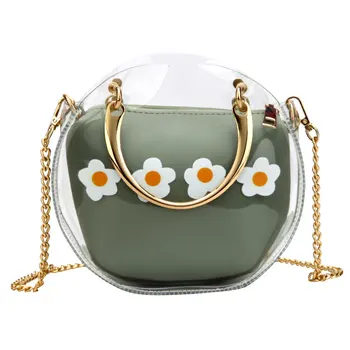 

Stylish ladies chain versatile slant shoulder bag stylish transparent jelly bag