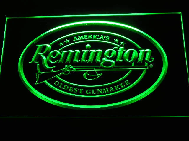 

d233 Remington Firearms Hunting Gun LED Neon Light Signs with On/Off Switch 20+ Colors 5 Sizes to choose
