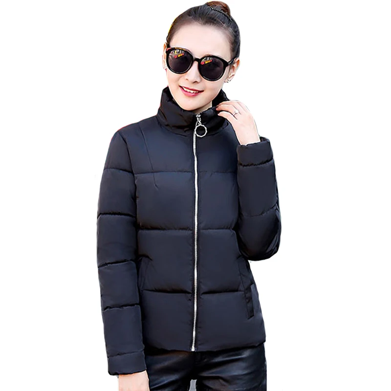 

Plus Size 4XL 3XL Winter Jacket Women Female Autumn Outwear Coat Short Solid Womens Jackets