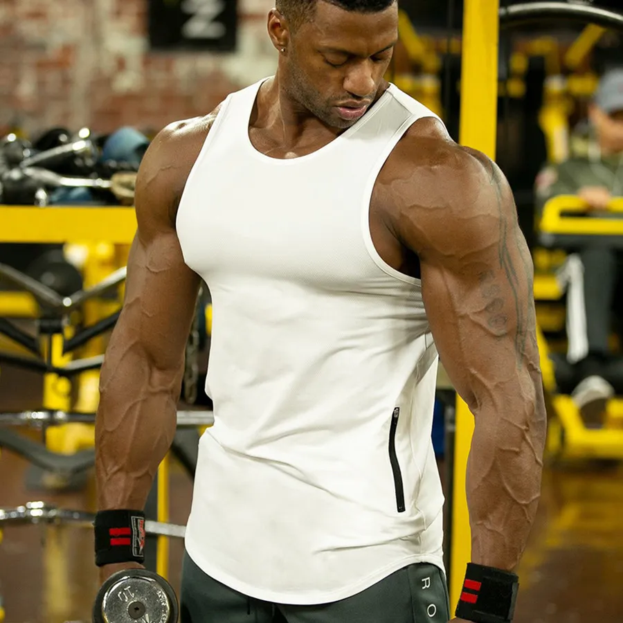 

New Men Bodybuilding Tank Top Summer Casual Cotton Sleeveless Shirt Undershirt Male Gyms Fitness Singlet Vest Crossfit Clothing