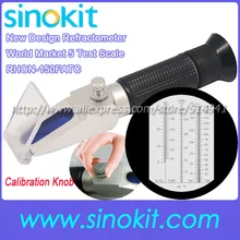 Профессиональная 5 контрольная шкала используется для мирового рынка дизайн Калибровочная ручка рефрактометр RHON-150FATC