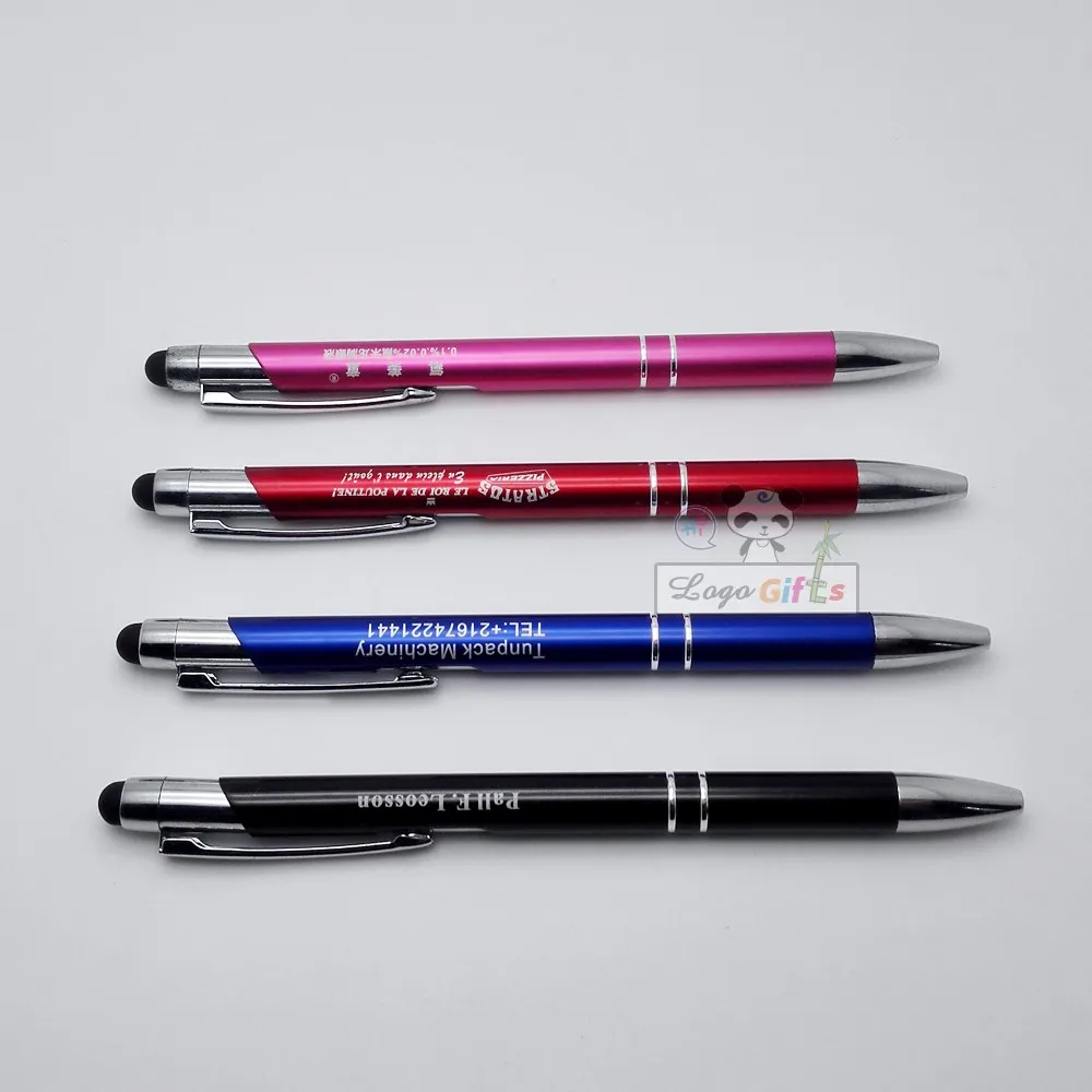 Presentes de Ano Canetas para os Funcionários e Clientes de Impressão Personalizada com o Seu Palavras e Logotipo da Empresa Novo Toque Stylus Obrigado - Email 5 pen stylus pen