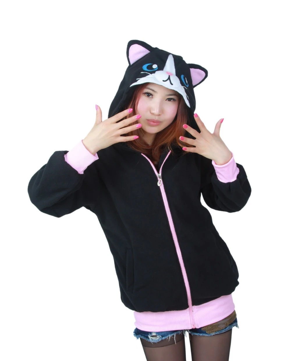 raccoon hoodie with ears