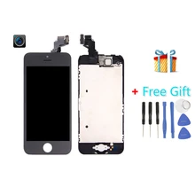 iPartsBuy 4 in 1 for iPhone 5C (Front Camera + LCD + LCD Frame + Touch Pad) Digitizer Assembly (Black)