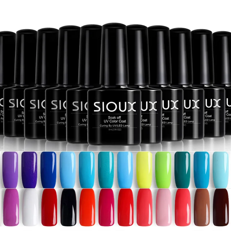 

121-144color 1PC UV Nail Gel Polish UV&LED Shining Colorful 144 Colors 8ml Long lasting soak off Varnish cheap Manicure SIOUX
