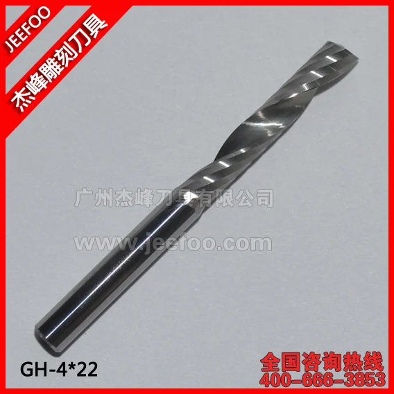 

4*22 One Spiral Flute Bits Tungsten Carbide End Mill Engraving Tool Bits Wood Router Bits Cutting Tool