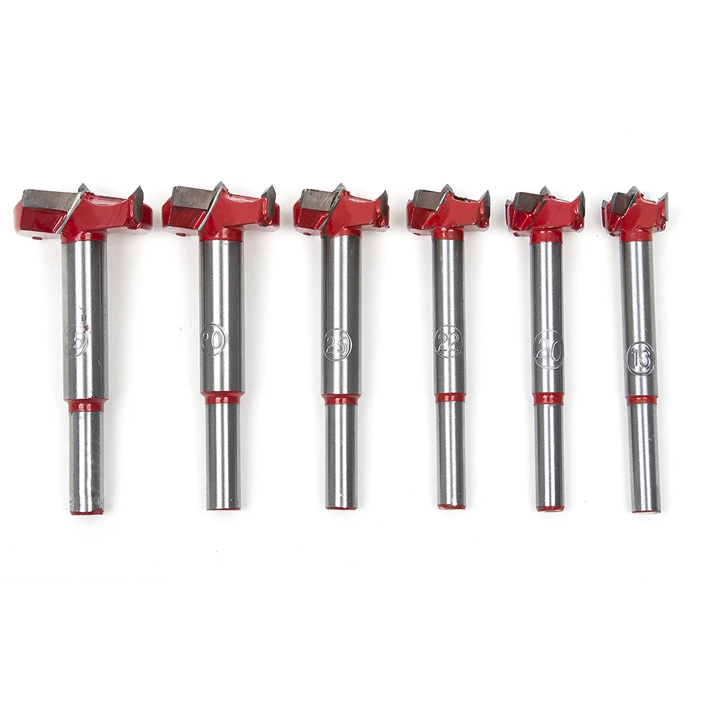 6pcs Auger Drilling Hole Saw Cutting Woodworking Kit Opener Triangular Hole Saw Set Drill Bit Wooden
