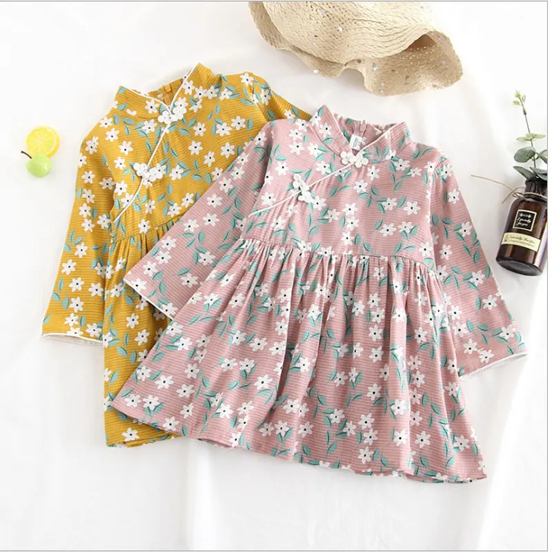 

Spring little Girls kids Clothes Floral Dress costume for toddler Girls child Princess Birthday Party School Wear Dress dresses
