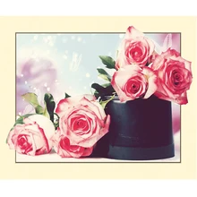На заказ Алмазная картина eigen foto розовые цветы 5d diy Мандала алмазная живопись фильмы полный квадратный/круглый дом птица балет подарок