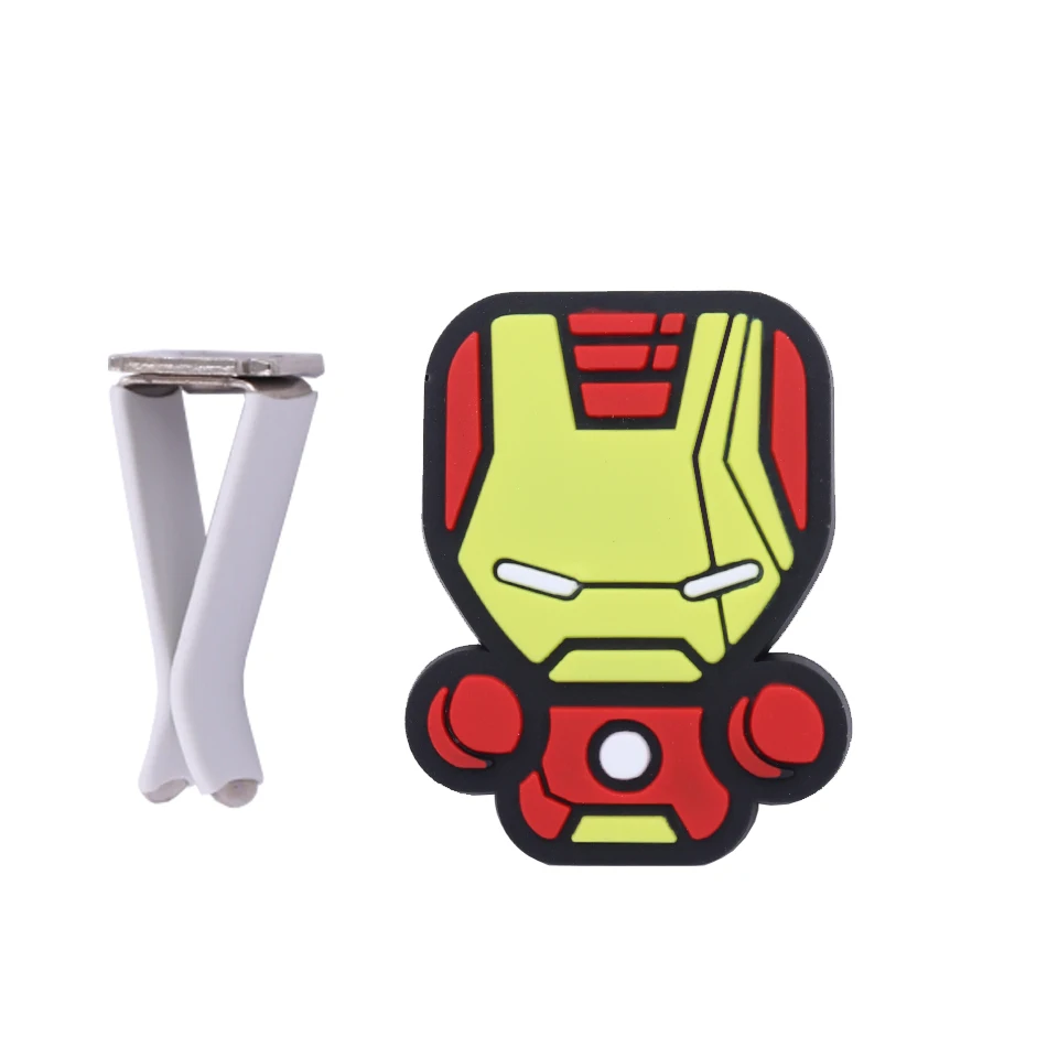 Iron Man В Marvel стиль Капитан Америка, Железный человек йода антман Бэтмен освежители воздуха для укладки Парфюмерия автомобиля вентиляторный освежитель воздуха выход клип - Название цвета: Iron Man