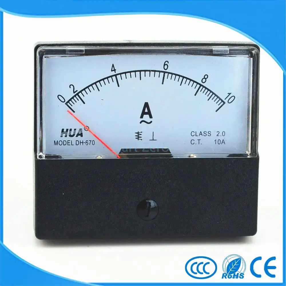 Buy DC 0 10A Analog Panel Meter Ammeter Gauge DH 670 from Reliable dc 010a