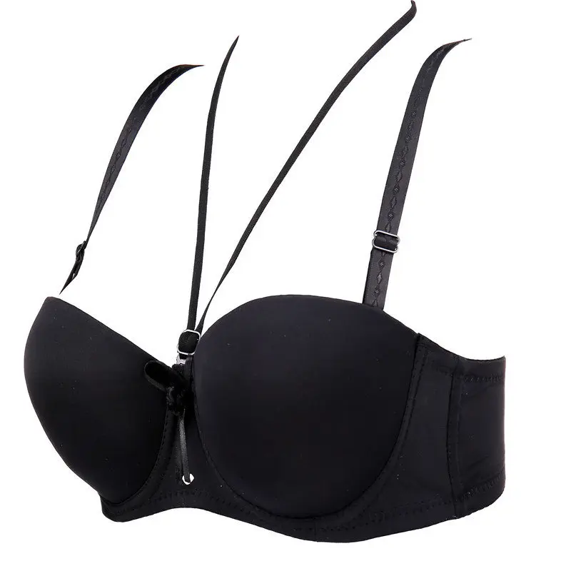  Women Push Up Bra Seamless Bras Lingerie Women's Underwear Bralette Strapless Brassiere Demi Invisi