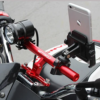 

Metal Motorcycle Bike Extension Crossbar Bracket Extender Lengthen Mount Lightweight Flashlight Motorcycle GPS Phone Holder