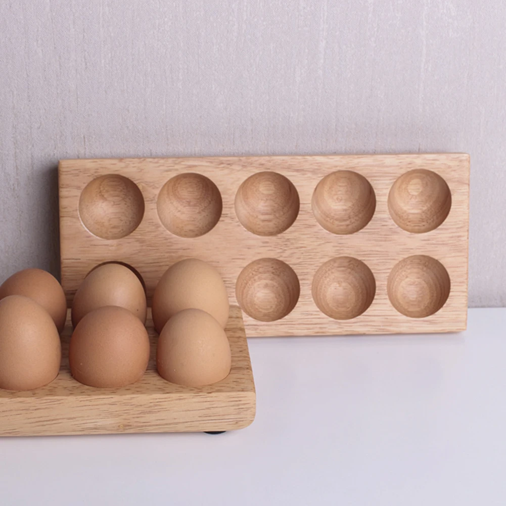 Стойка коробка дисплей Crisper Деревянное яйцо держатель двухрядный контейнер украшение Домашний Органайзер для хранения на кухне лоток портативный