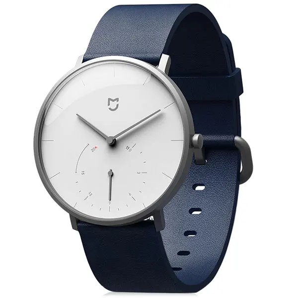 Оригинальные кварцевые Смарт-часы Xiaomi Mijia BT IP67 водонепроницаемые механические умные часы с шагомером и интеллектуальным напоминанием для Android IOS - Цвет: Blue Jay