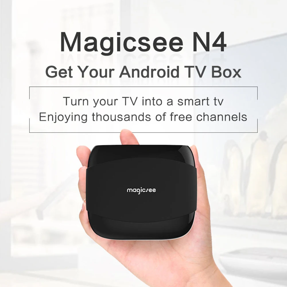 Magicsee N4 Amlogic S905X Android 7,1 ТВ BOX Quad-core 4 К Разрешение 2 ГБ/16 ГБ 2 г/8 г 2,4 г WI-FI LAN HDMI H.265 смарт-top Box