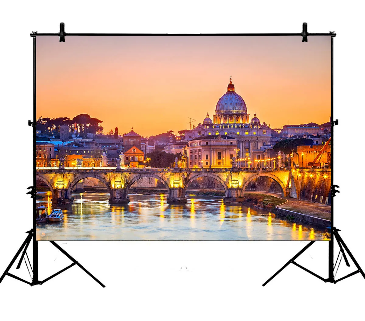 

5x7ft Venice Water City Night View Room Mural Polyester Photo Background Portrait Backdrop