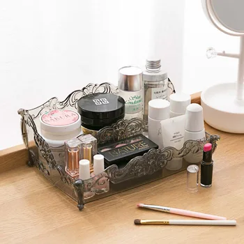 

OTHERHOUSE Makeup Organizer Cosmetic Storage Box Case Container Desktop Storage Box Bedroom Bathroom Organizer