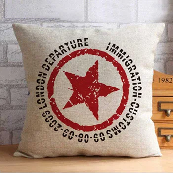Cotton linen couch cushion covers star pillowcases decorative throw pillow decorate for a sofa luxury office seat | Дом и сад