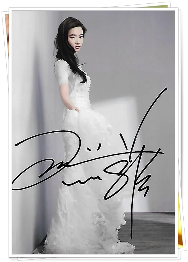 Crystal Liu Yifei Autographed With Pen Signed Photo 4 6 Inches New Chinese Star Gifts Collection Freeshipping 06 2016 06 Autographed Photos Pen Photophoto Gift Aliexpress