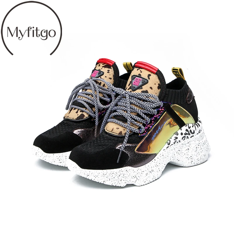 

Myfitgo Ins Fashion Women Casual Shoes Lace up Wedge Platform Sneakers Horse Hair Women Chunky Heels Female Spring Dad Shoes