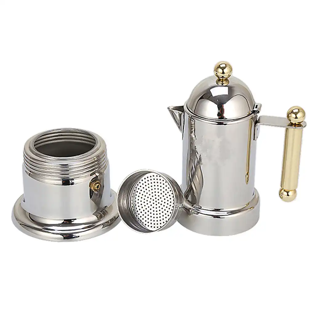 Moka Pot Coffee Maker Stovetop Espresso Italian Design For Best Stainless Steel Easy To Use And Clean Aliexpress Moka Pot Coffee Maker Stovetop Espresso