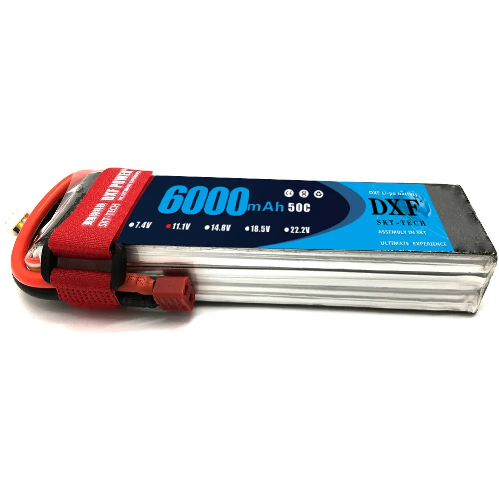

DXF 11.1V 6000mAh 50C 100C 3S RC Lipo Battery For Quadcopter Helicopter Traxxas Car axial scx-10 ii F450 Xmaxx Quadcopter 500