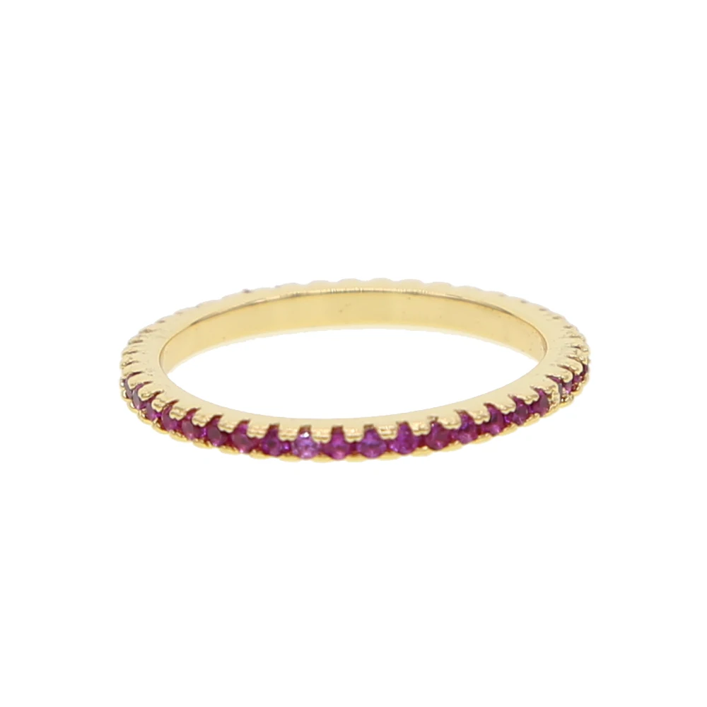 Цветное кольцо с фианитами вечность, тонкое обтягивающее обручальное кольцо, камень по месяцу рождения, цвет радуги, классические простые круглые кольца на палец