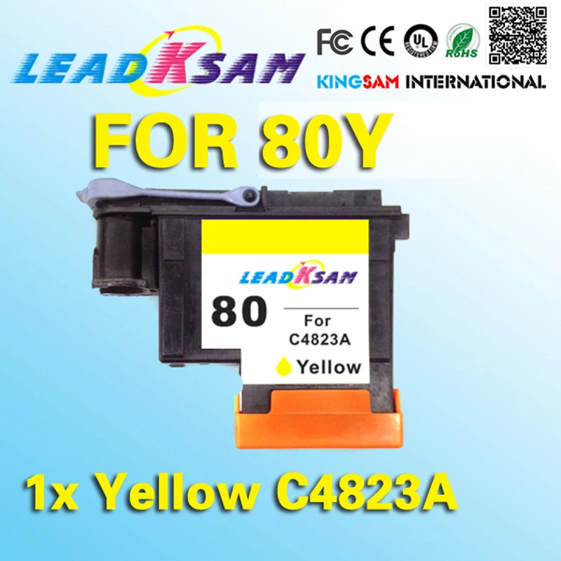 1 шт. LeadKsam Желтая печатающая головка совместима с hp80 C4820A repalcement для 80 Designjet 1000 1055 |