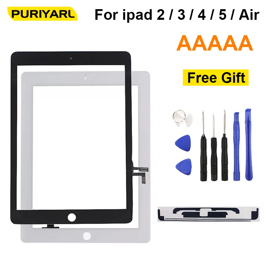 AAA Original For iPad 2 3 4 5 Air White Black Digitizer Touch Screen Front Display Glass Assembly without Home Button Flex | Компьютеры и