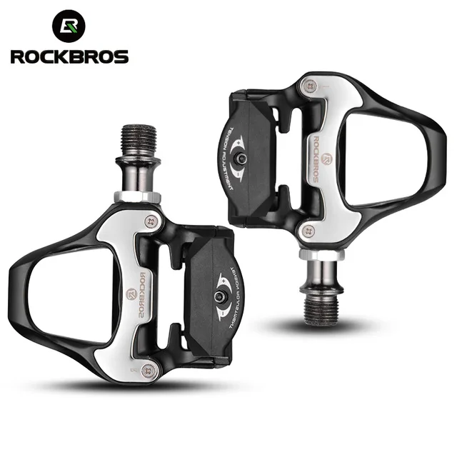 

ROCKBROS Bicycle Pedal Ultralight SPD-SL Self-locking Aluminum Alloy pedals mtb Bike Bicycle 2 Sealed Bearing High Quality Pedal