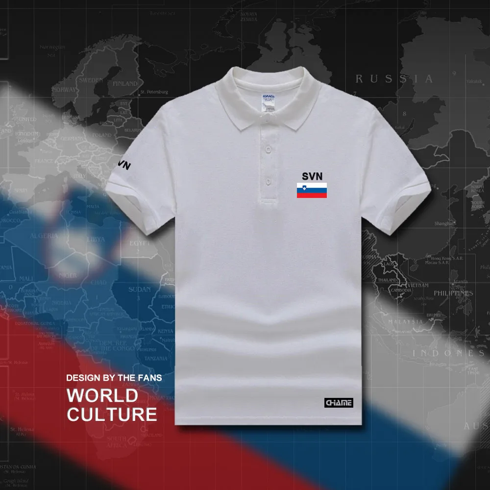 Словенские поло мужские рубашки с коротким рукавом белые бренды с принтом для страны хлопок национальная команда Флаг SVN Словенский SI