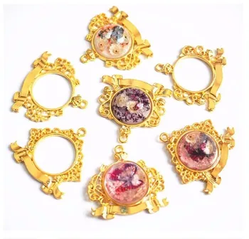 

Magic Mirror Frame Metal Frame Pendant Charm Bezel Setting Cabochon Setting UV Resin Jewelry Making
