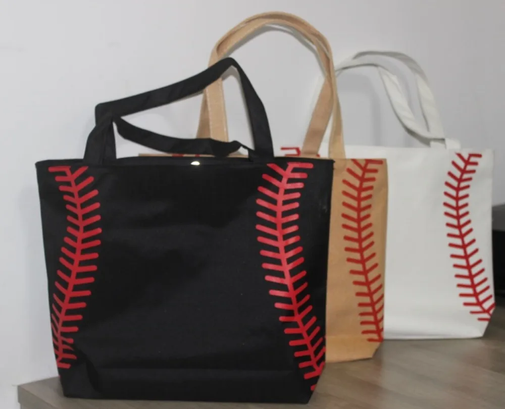 

hot 3 colors small baseballl cycling Lady Canvas Bag Shoulder baseball bag Women's Handbag Cute Canva Tote Bag basketball bag
