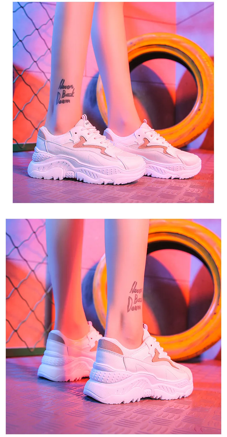 Новинка; спортивная обувь; женская обувь для бега; белые кроссовки; кроссовки на платформе; Basket Femme; LL-31 на танкетке