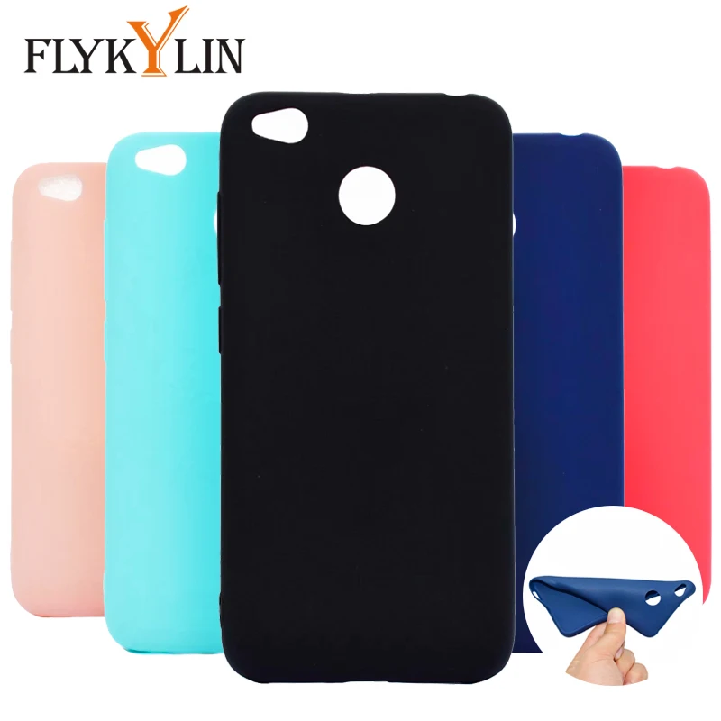 

FLYKYLIN Silicone Case For Xiaomi Redmi 4X Case Cute Candy Color Matte Phone Cover on For Redmi 4X Redmi4X Coque Soft TPU Capa