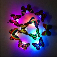 Новые детские игрушки, светящиеся подарки, красочный меняющийся светодиодный фонарик с бабочкой из мультфильма, светится в темноте, игрушки для детского декора стен# F