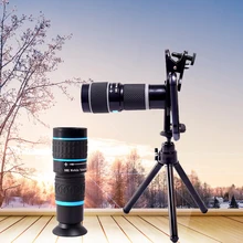 Охотничья оптика 18X Zoom HD объективный объектив телеобъектив телескоп монокулярный зажим-On для мобильных телефонов для наружного наблюдения за птицами