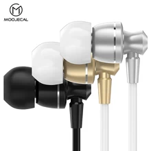 MOOJECAL New Earphone Heavy Bass Wired Earphone In-Ear Earphones With Mic Comforted Earbud Volume Control Stereo Sport Headset