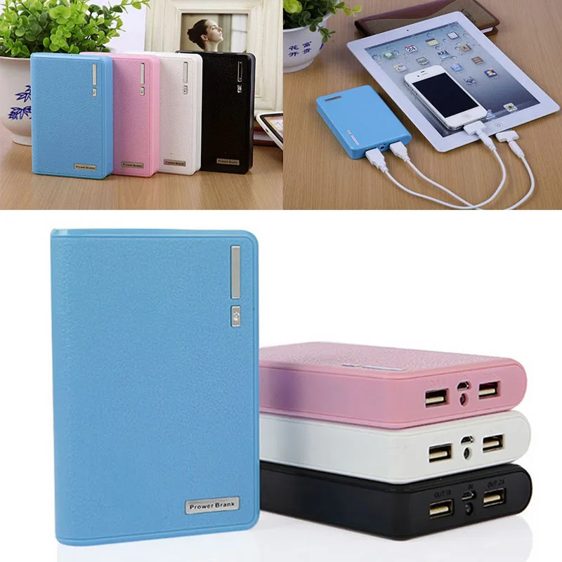 

Double USB 6x 18650 Power Bank External Battery Charger DIY Box for Mobile Phone