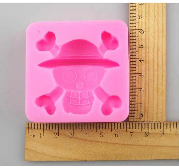 Piece Look skull flag symbol mold fondant cake decoration food grade liquid silicone mold bakeware environmental protection